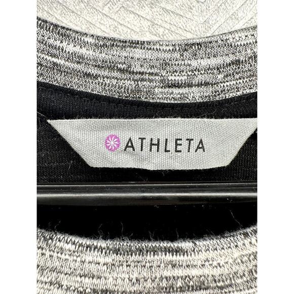 Athleta Colorblock Cooldown Long Sleeve Sheath Dress Space Dye Gray/Black XS - Picture 6 of 11